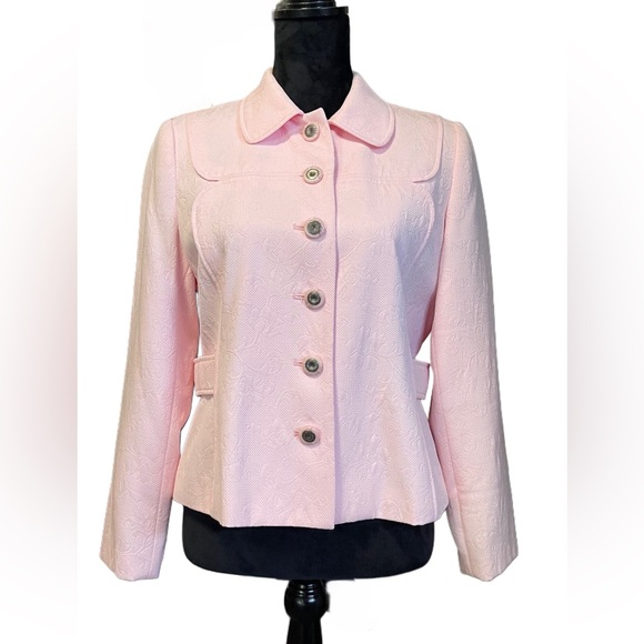 🎉SALE🎉 Sag Harbor Petite Pastel Pink Blazer Jacket | Size 8P - Picture 1 of 14